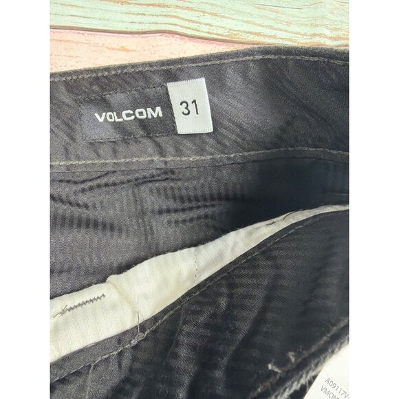 Volcom Mens 31 Vmonty Stretch Chino Shorts Charcoal Gray New - Picture 4 of 6